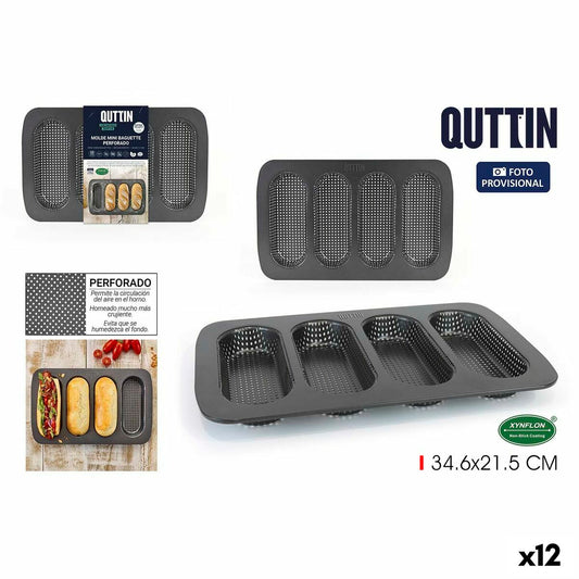 Molde com forma Quttin Baguette 0,5 mm 34,6 x 21,5 x 3 cm (12 Unidades)